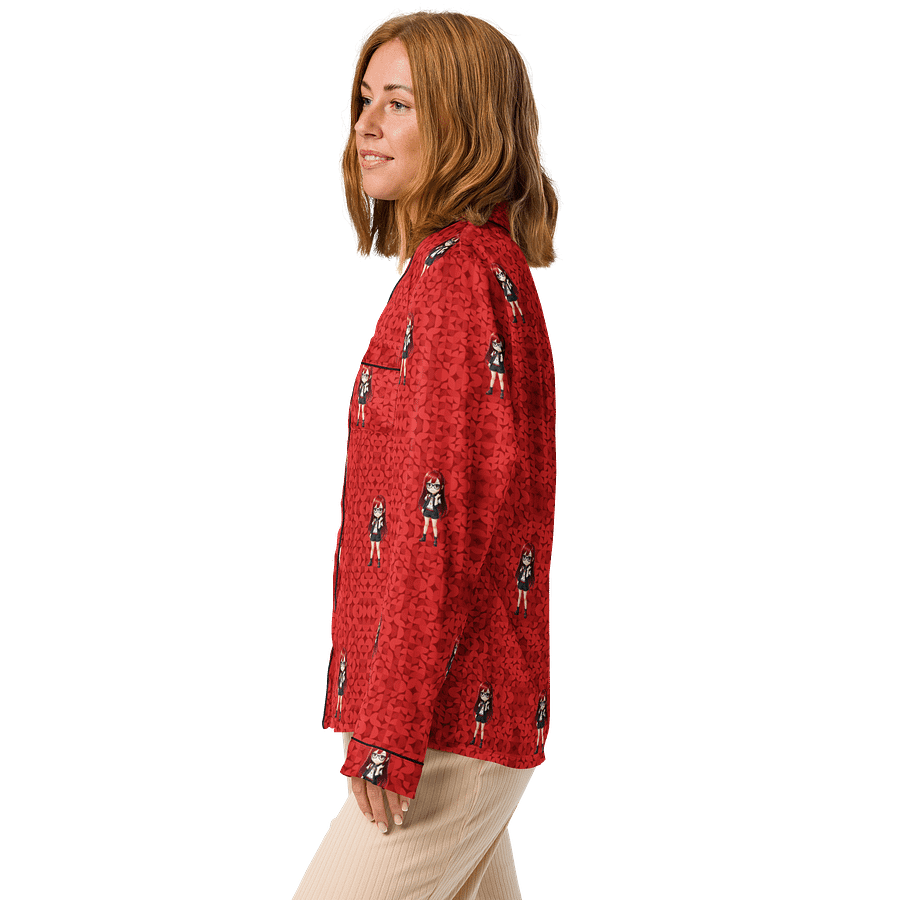 (Red CHIBI) K Women's Long Sleeve Pajama Top product image (4)