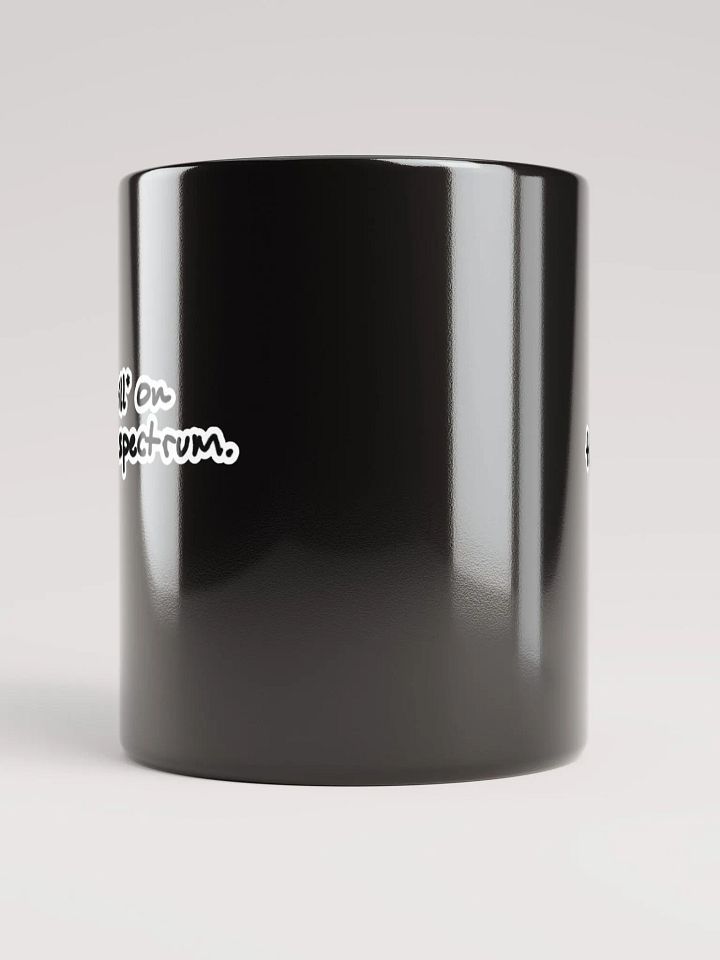 *still* on the spectrum black glossy mug (bubble design) product image (2)