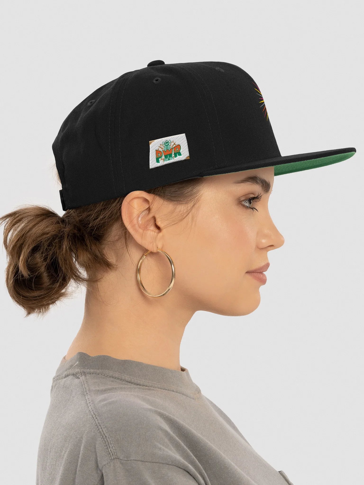 Black PWR Radiating Eye Snapback product image (6)