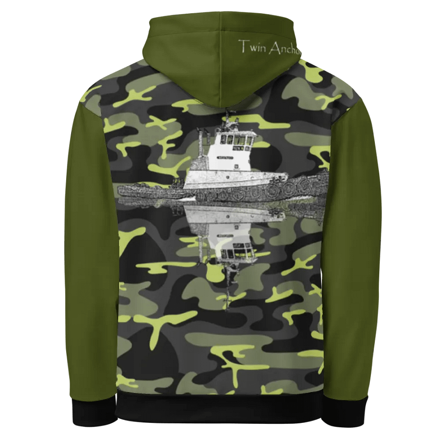 Green & Camouflage Westrac tug Hoodie product image (4)