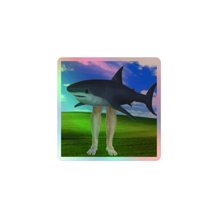 Shark Religion Funny Sticker product image (1)