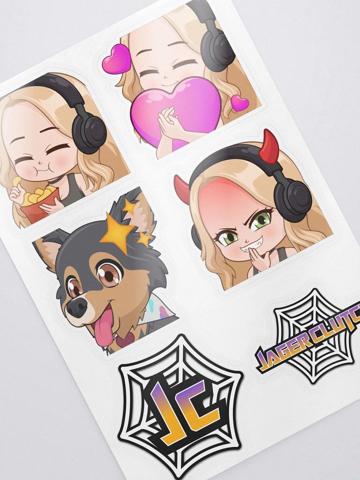 JC Emote & Logo Sticker Sheet product image (2)