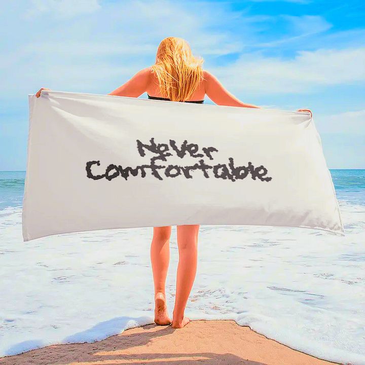 NEVER COMFORTABLE BEACH TOWEL product image (1)