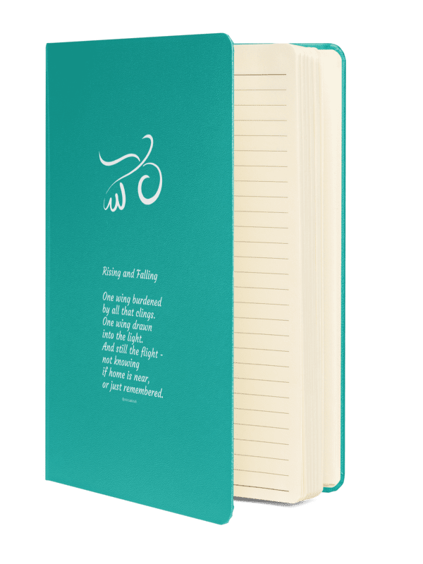 Bird Calligraphy Notebook w/Poem – Clear White Print product image (2)