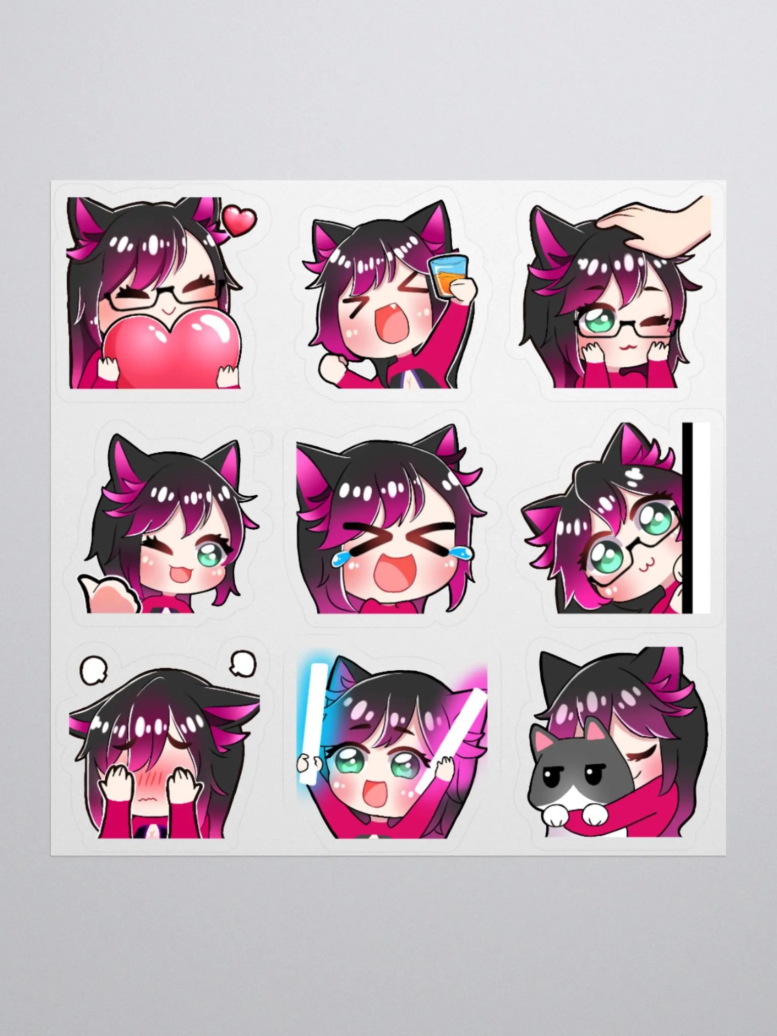 DJ Megu Cute Variety Kiss Cut Sticker Set product image (1)