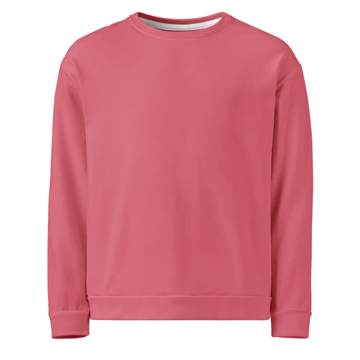 Plain Muted Rosy Pink Light Summer Unisex Recycled Polyester Heavyweight Premium Sweatshirt by Treasure Pie product image (1)