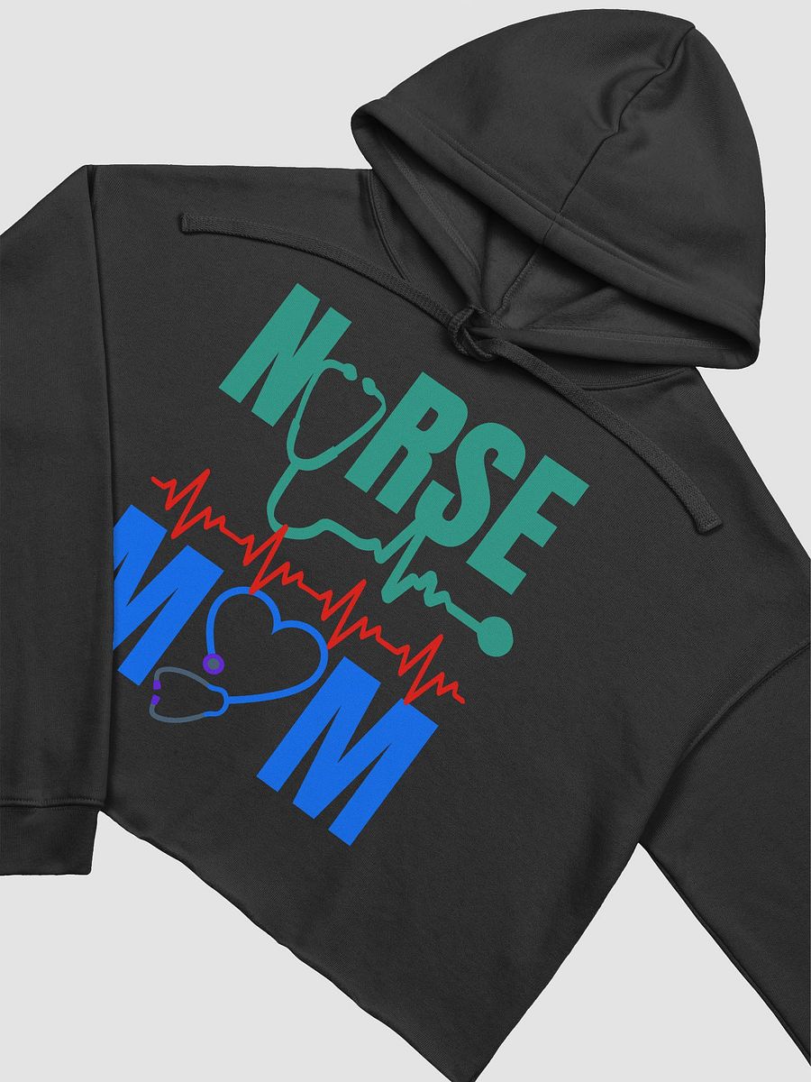 Heartbeat Nurse Mom Crop Hoodie product image (25)