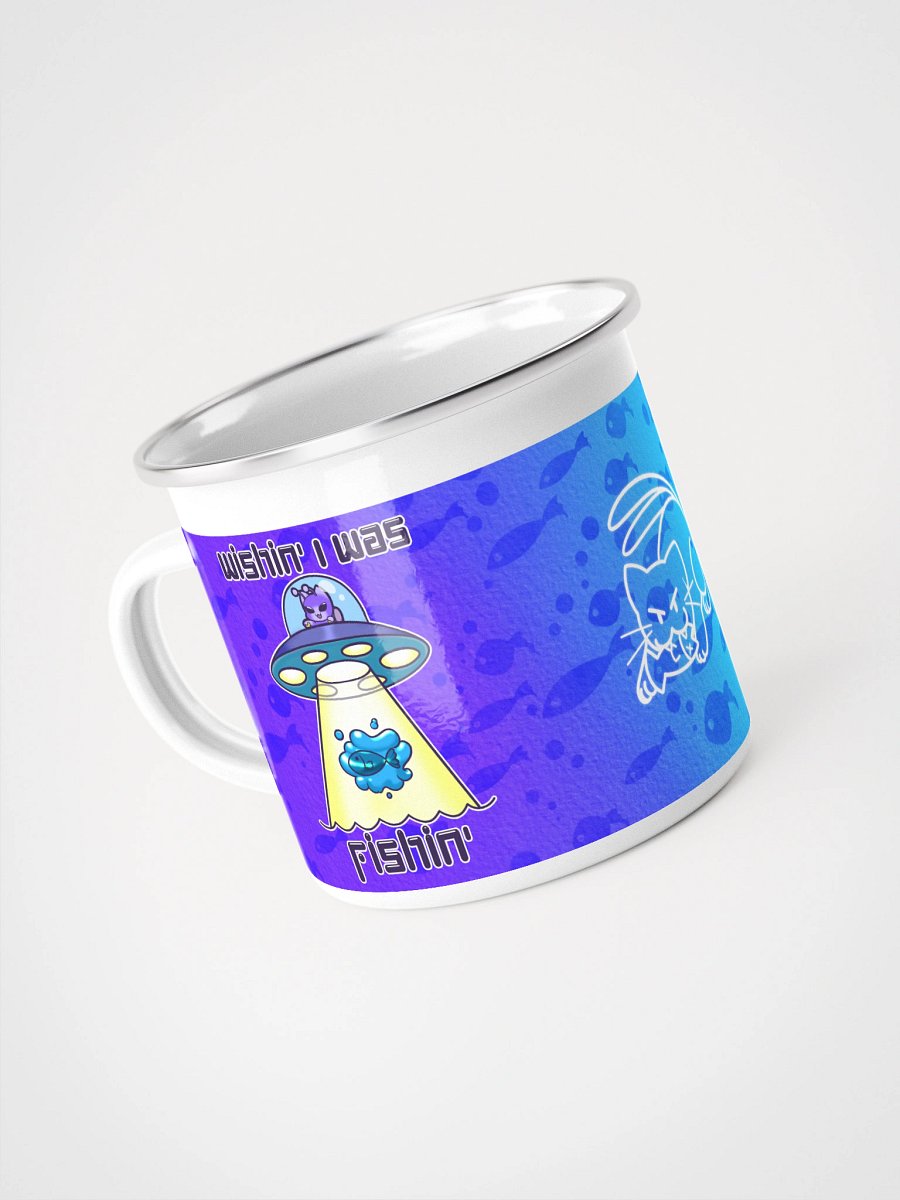 Wishin' I was Fishin' Enamel Mug product image (4)