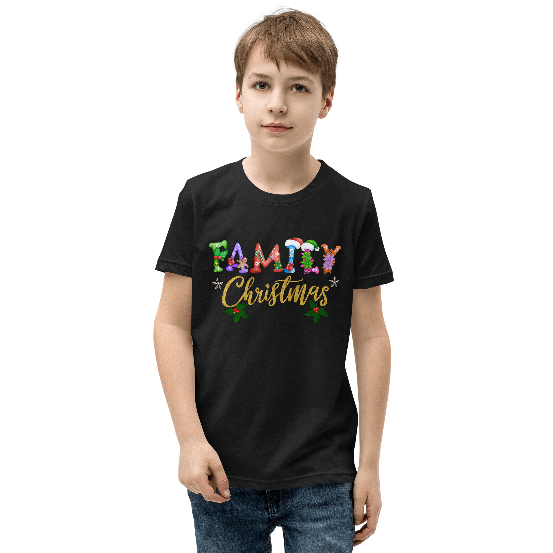 Festive Family Christmas Youth T-Shirt product image (7)