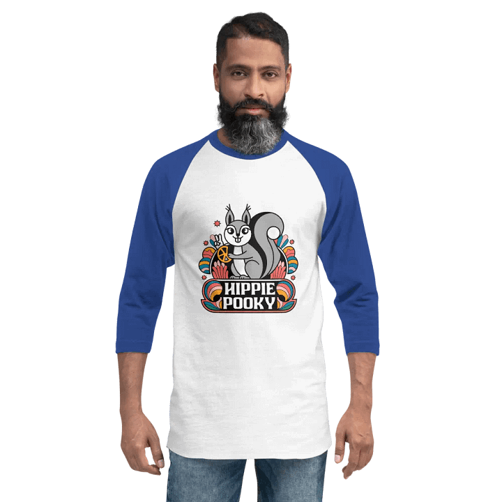 Hippie Pooky Peace Squirrel Raglan Tee product image (2)