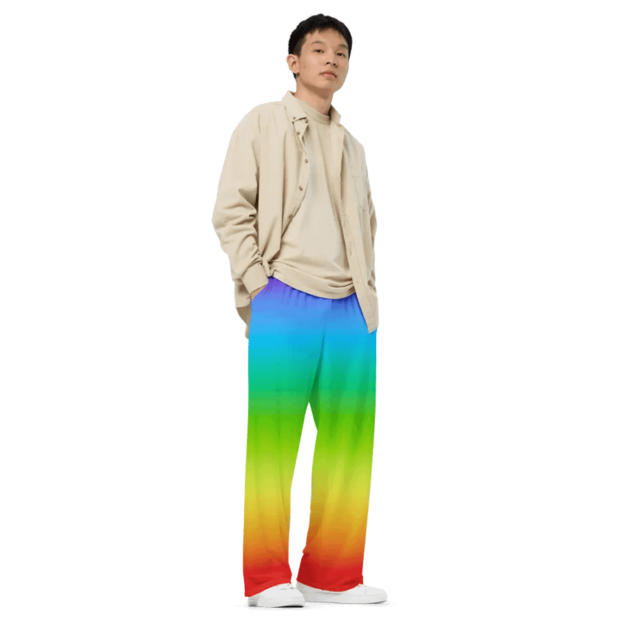 Rainbow Unisex Wide Leg Pants product image (8)