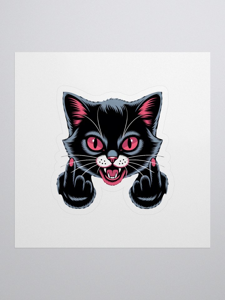 Mischievous Cat Vinyl Stickers product image (1)