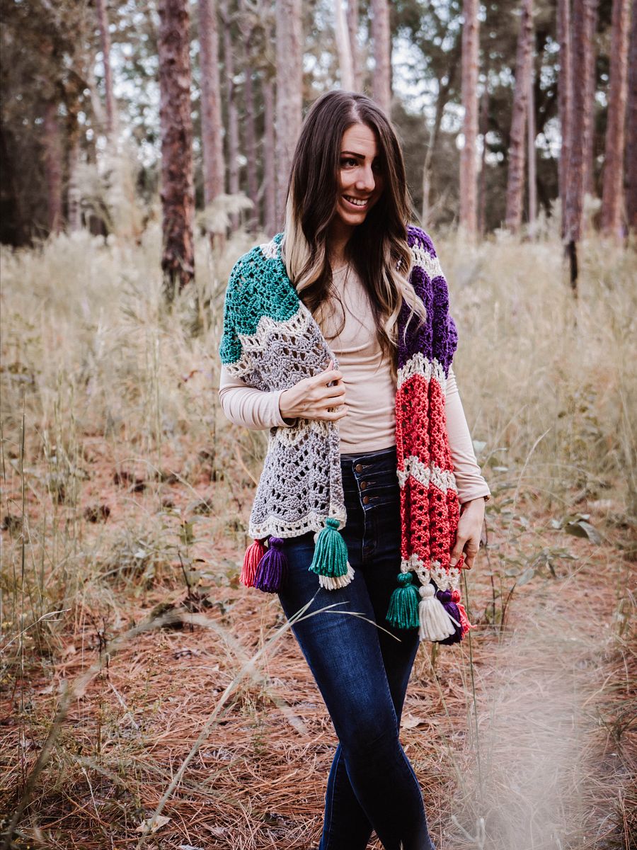 Easy Wander Crochet Wrap Pattern product image (1)