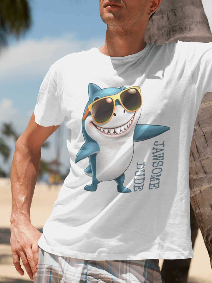 Cheerful Shark Smiles Organic Tee product image (1)