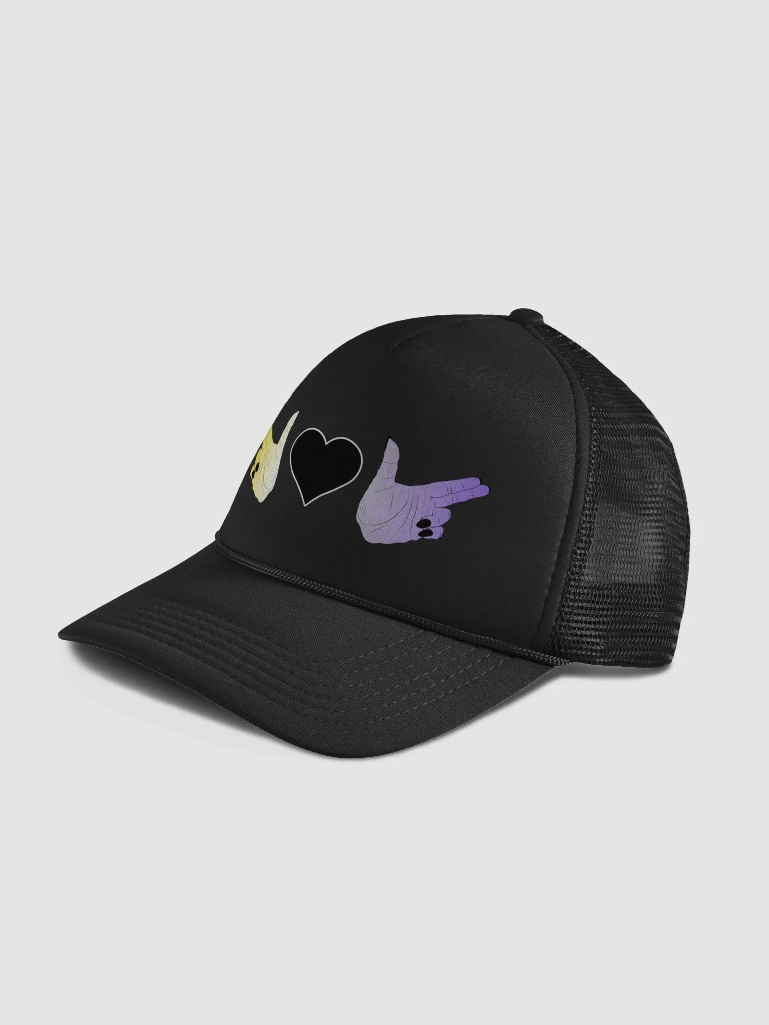 Finger Guns (enby flag) Hat product image (4)