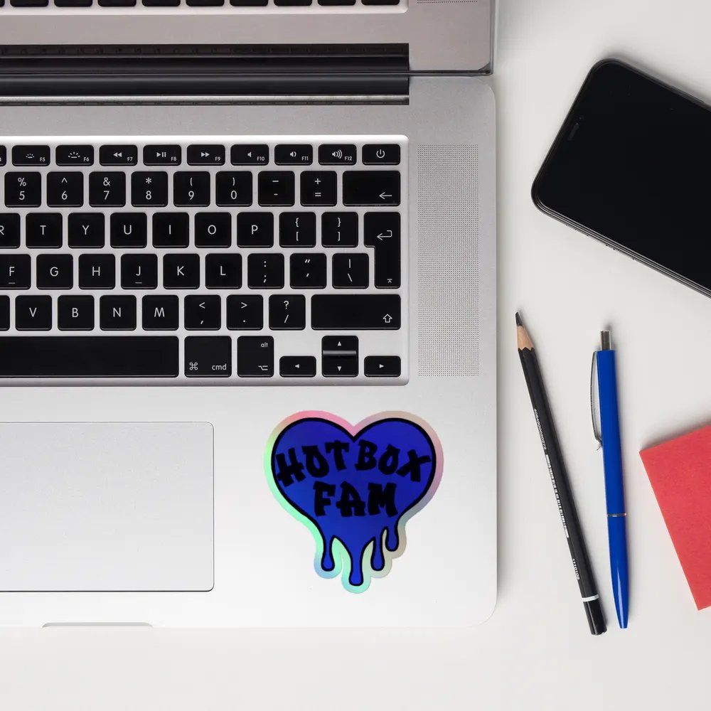 HOT BOX FAM SOLID ROYAL BLUE LOGO STICKER product image (12)