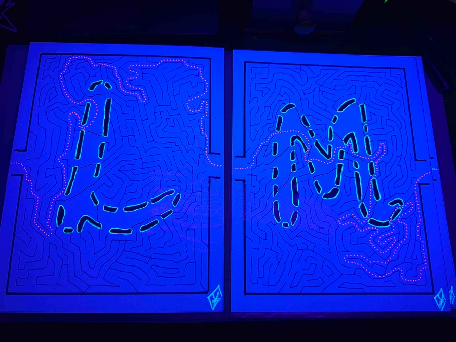 The aMAZEking alphabet ~Enhanced~ Black Light Answer Key Version product image (7)