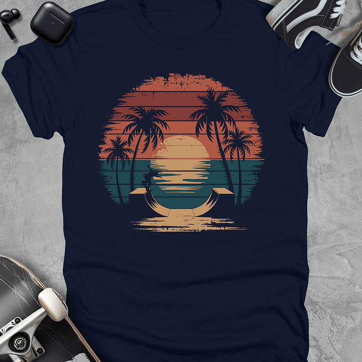 Beach skateboarding t-shirt, Unisex product image (3)