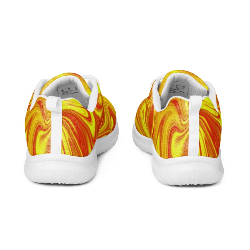 Women's Athletic Shoes - Yellow and Red Digital Fluid Art product image (11)