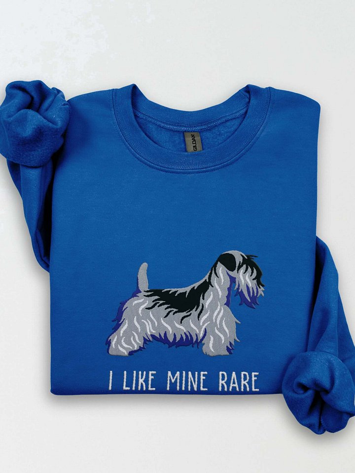 I Like Mine Rare Sweatshirt (Embroidered) of a Sealyham Terrier(Blue) product image (1)