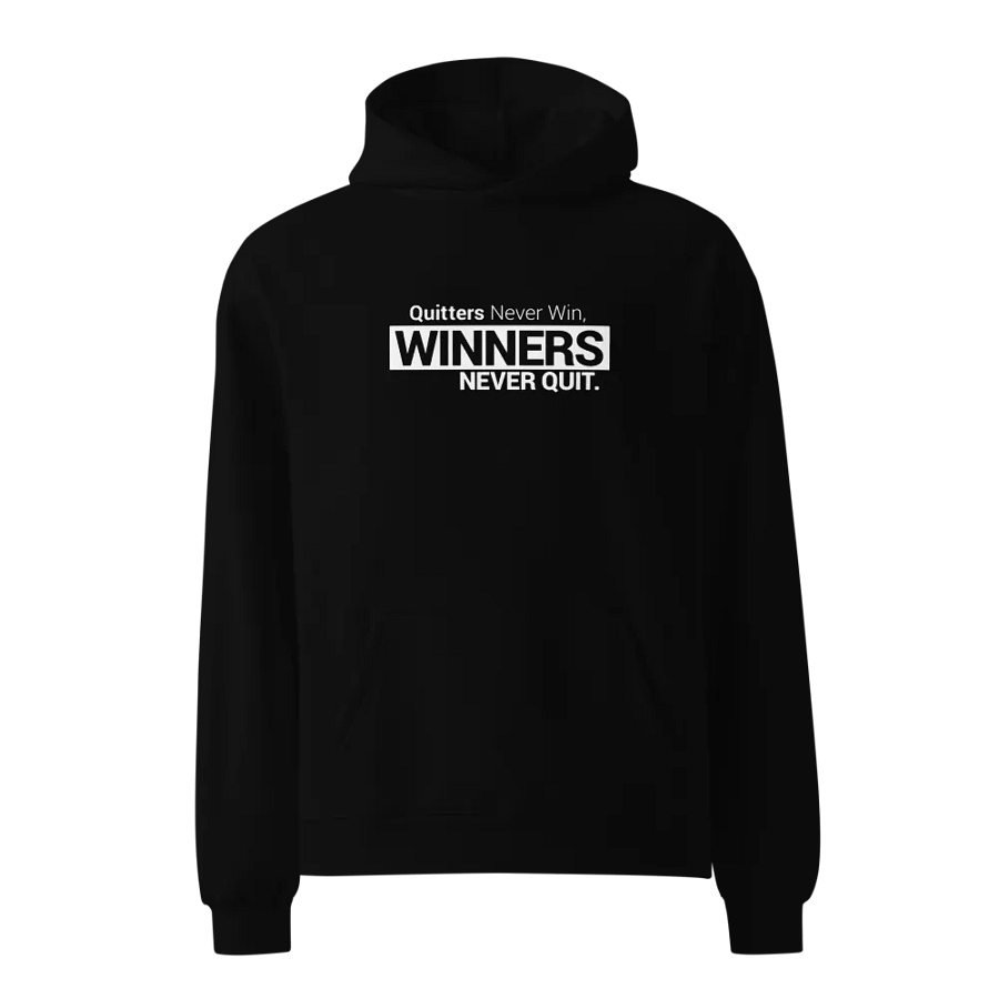 Oversized Hoodie #Winners Never Quit – Inspired by Think and Grow Rich by Napoleon Hill product image (1)
