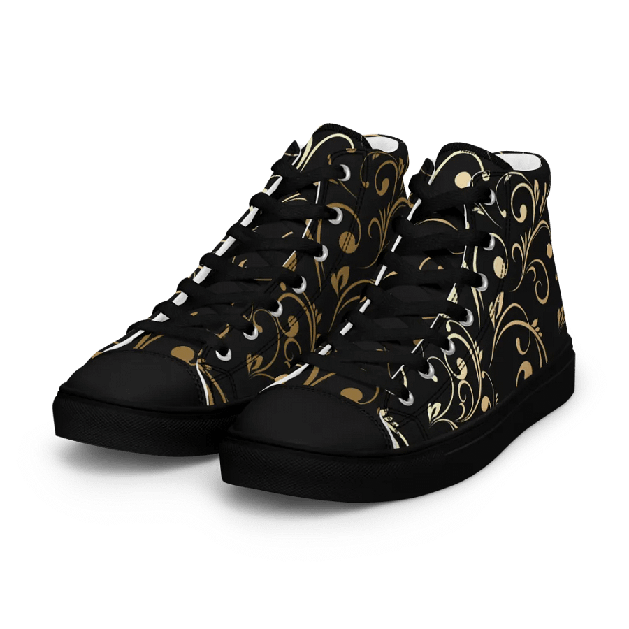 Golden Swirl Men's High Top Shoes product image (7)