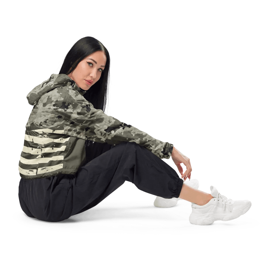 Rebel Gamer Camo Cropped Hoodie Windbreaker product image (5)