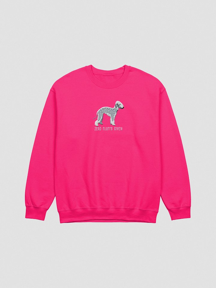 Zero Fluffs Given Sweatshirt (Embroidered) of a Bedlington Terrier(Blue) product image (13)