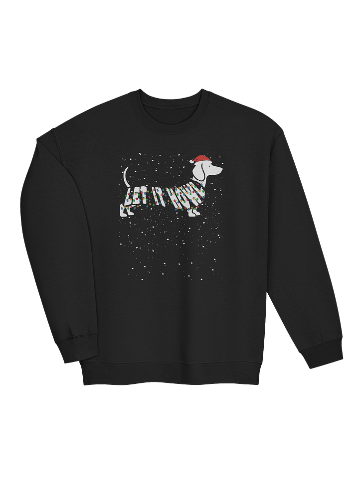 Let It Snow Dachshund Christmas Sweatshirt – Festive Light-Wrapped Wiener Dog product image (2)