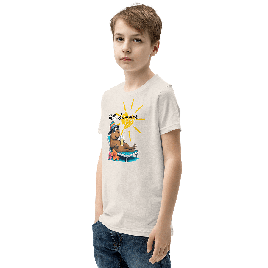 Hello Summer Capybara Youth T-Shirt product image (4)