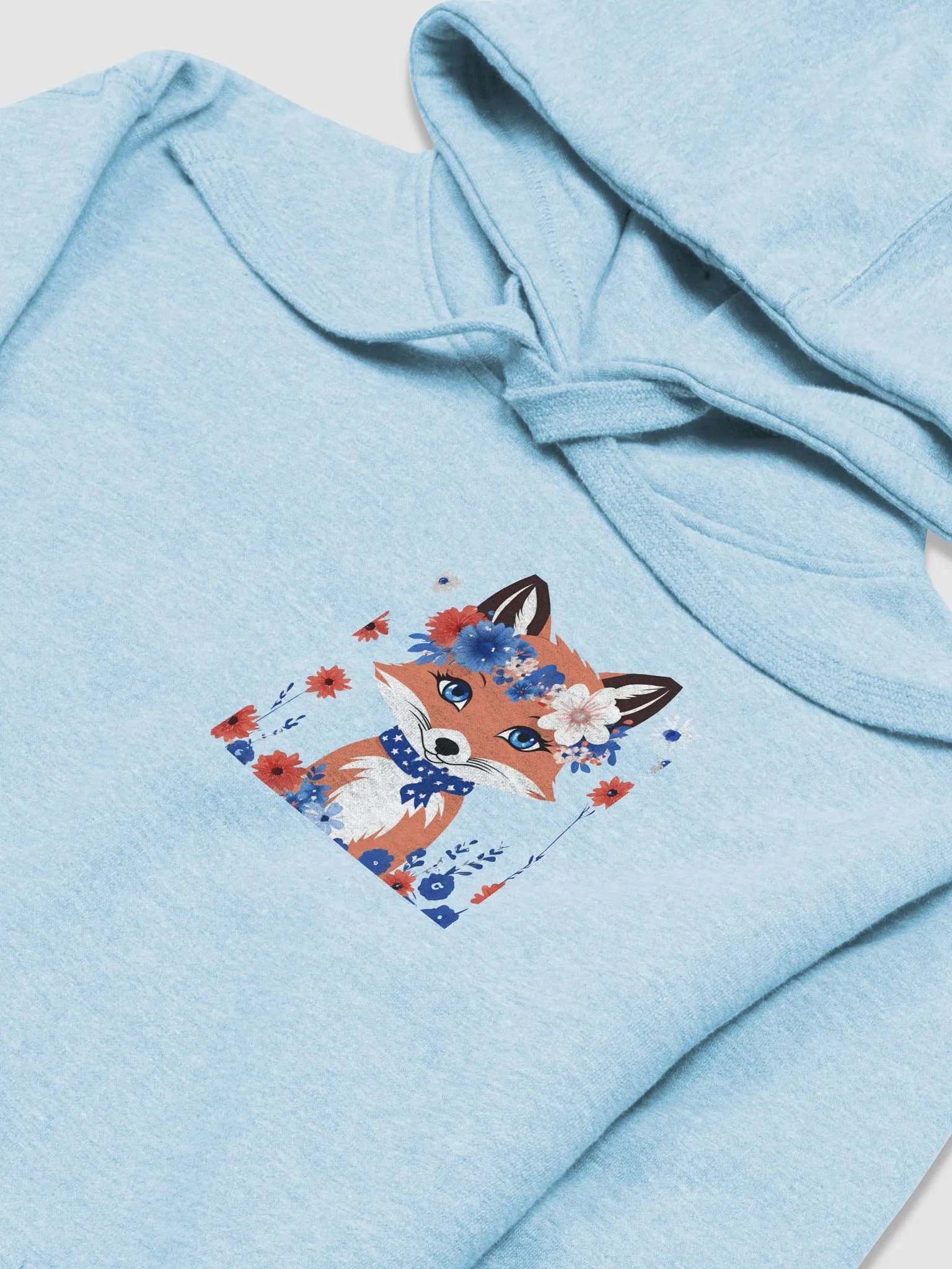 Flower Fox Hoodie - July 4th (Front & Back) product image (44)