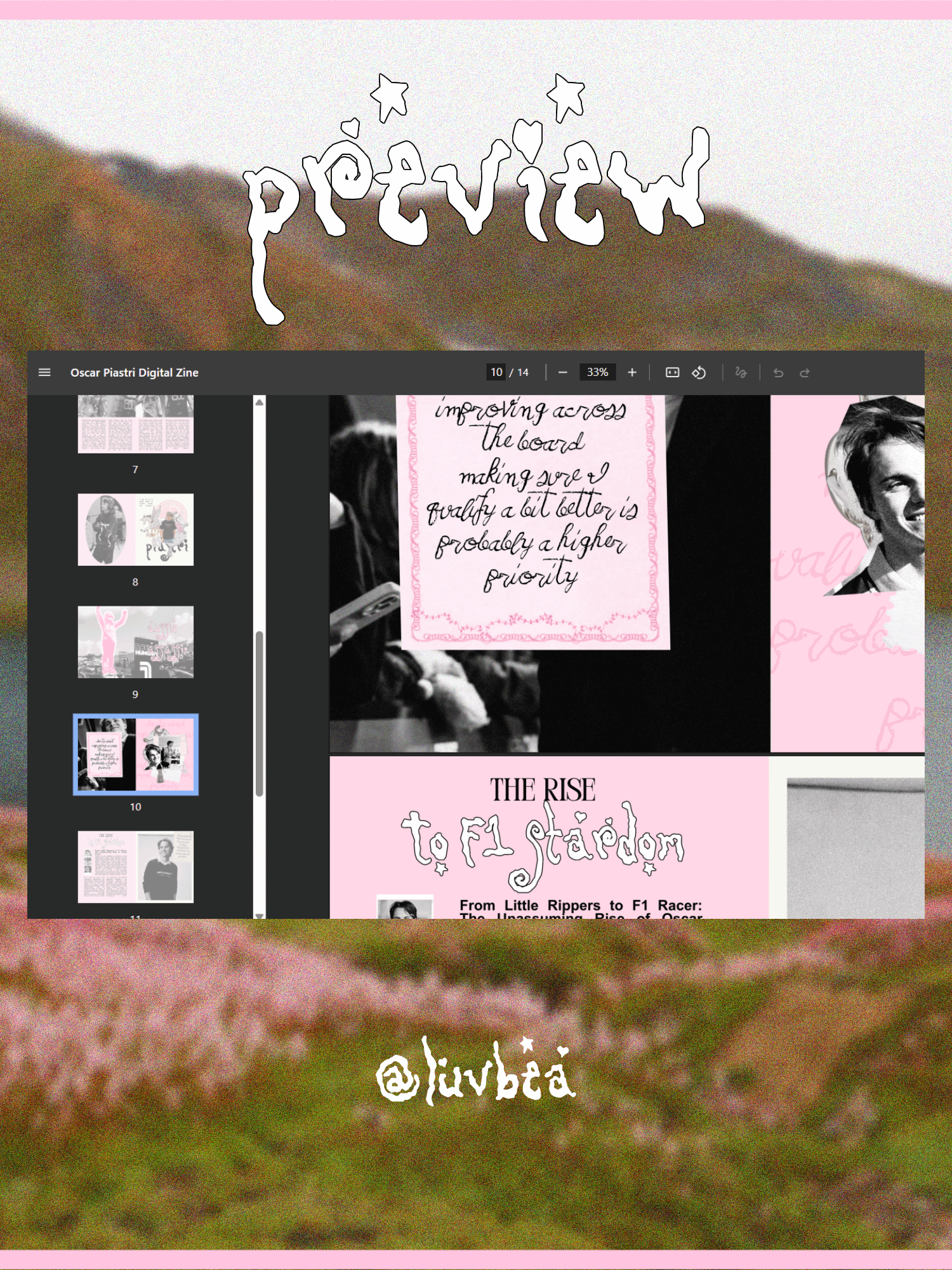 Oscar Piastri Digital Zine product image (4)