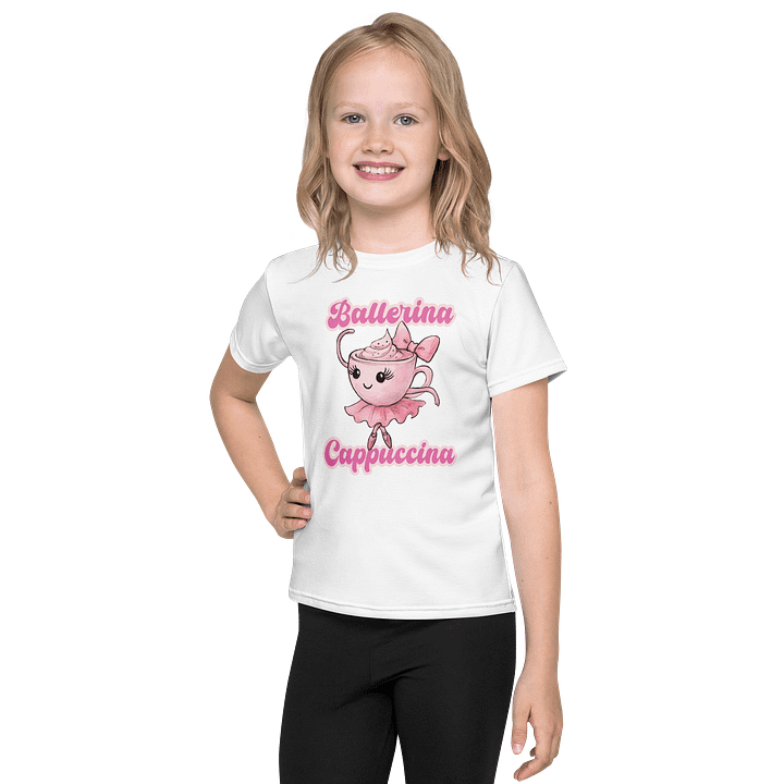 Ballerina Cappuccina – Watercolor Design Kids Tee product image (1)