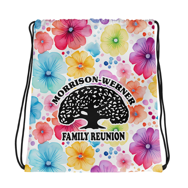 "Watercolor Flowers" Drawstring Bag product image (1)