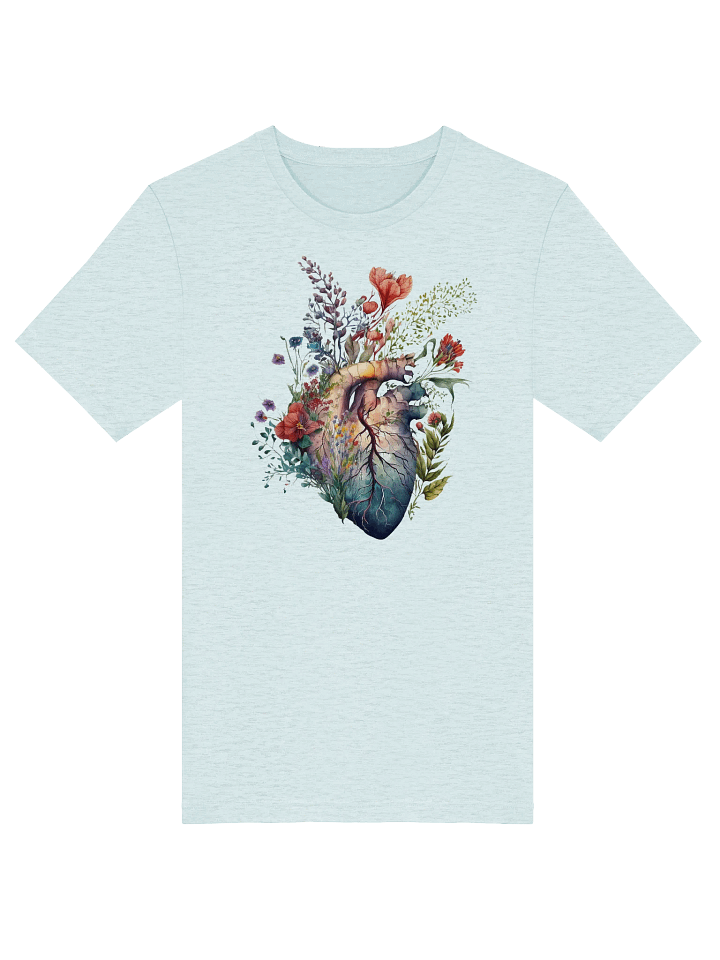 Wildflower Heart T-Shirt – Floral Anatomy Watercolor product image (2)