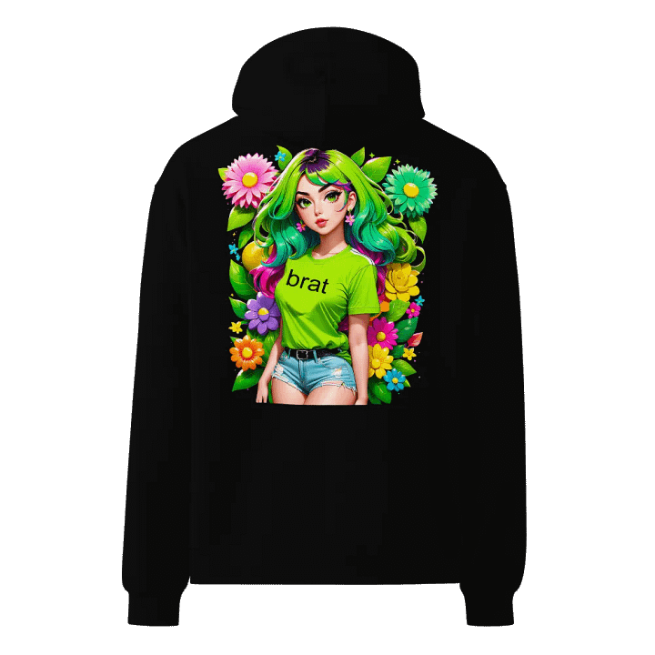 Brat - Premium Hoodie (Black) Brat Life - v4 (Back Printed Design) product image (1)
