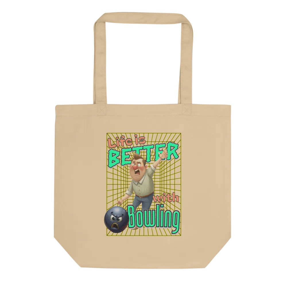 Life Is Better With Bowling Organic Cotton Tote product image (1)