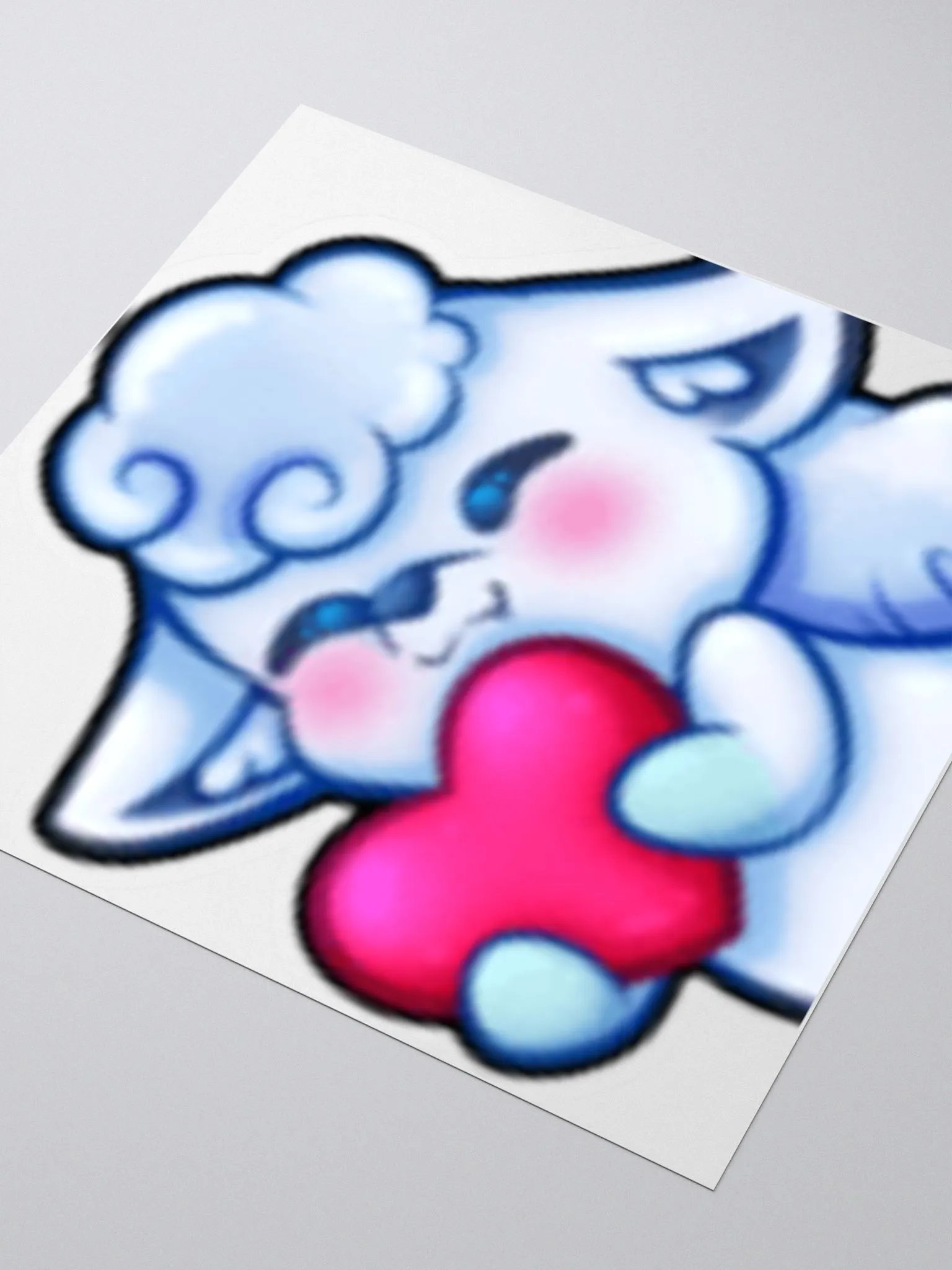 Alolan Ninetails Heart Sticker product image (9)