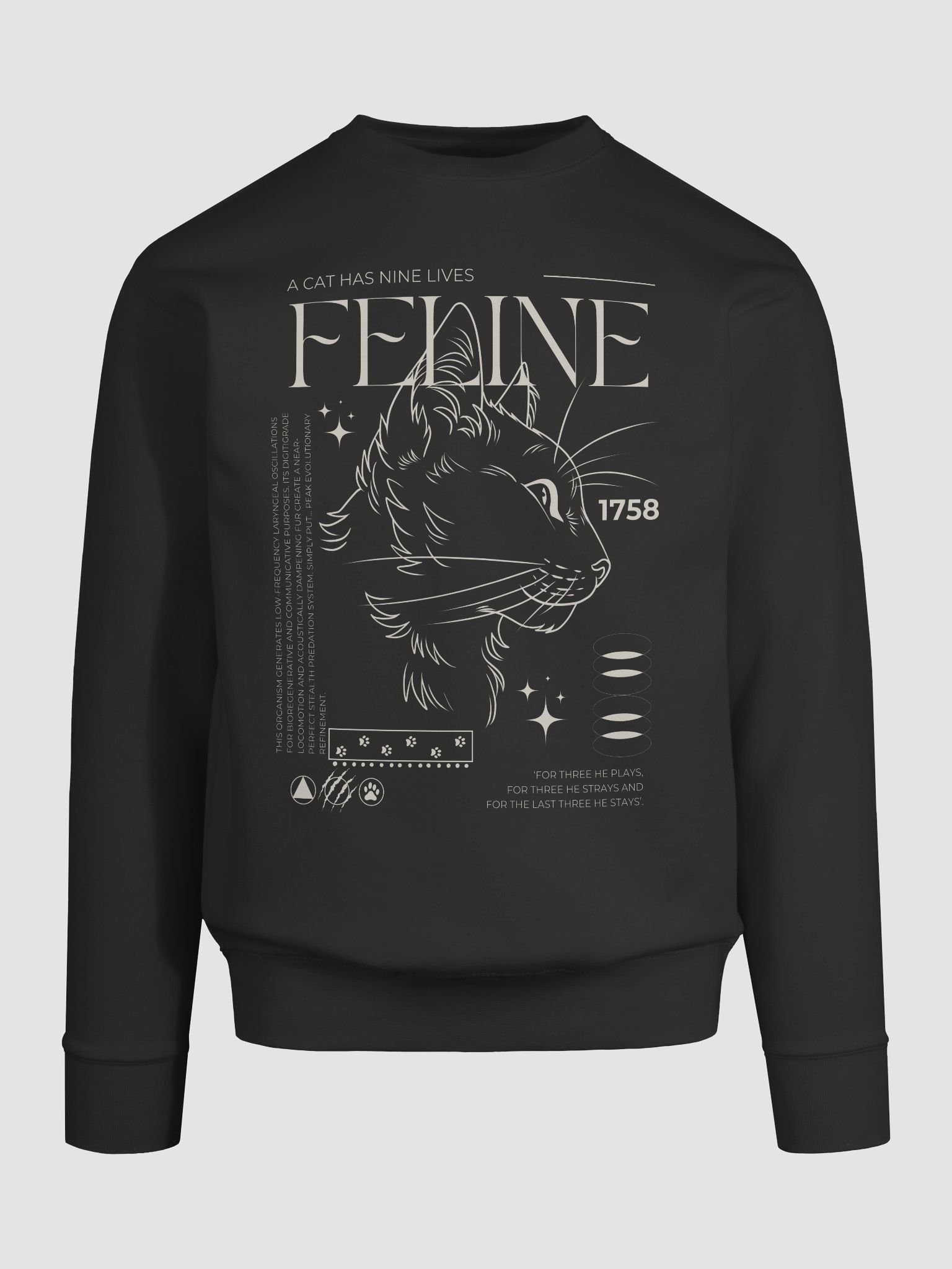 Feline Design Comfortable Sweatshirt product image (6)