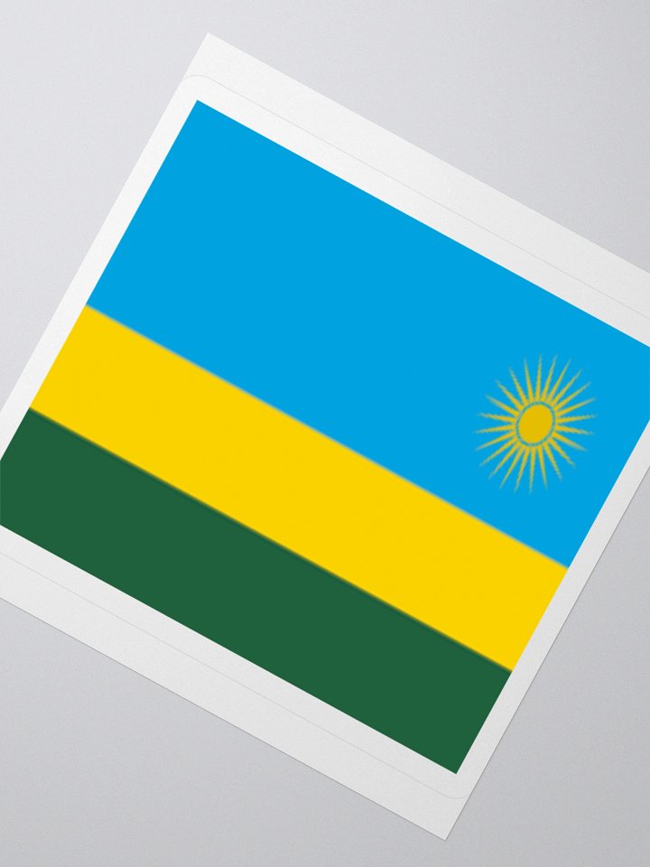Rwandan Flag Sticker - Durable Vinyl for Indoor Use - Multiple Sizes Available product image (4)