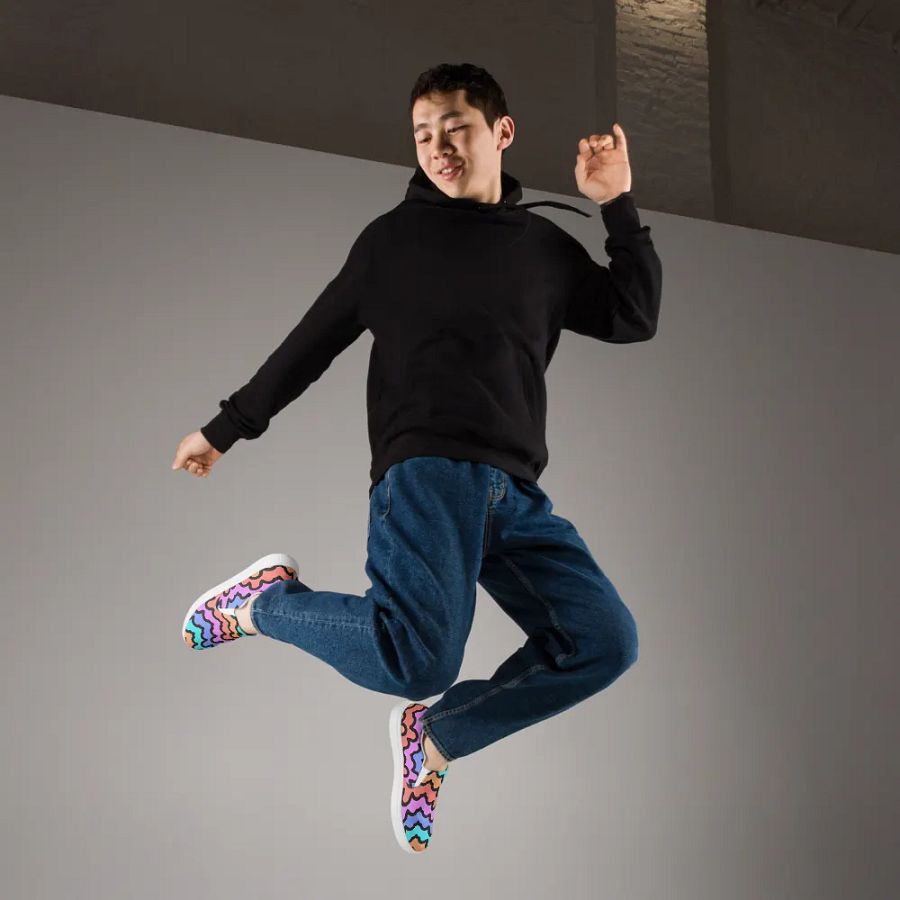 Rainbow Zigzag Slip-Ons product image (8)