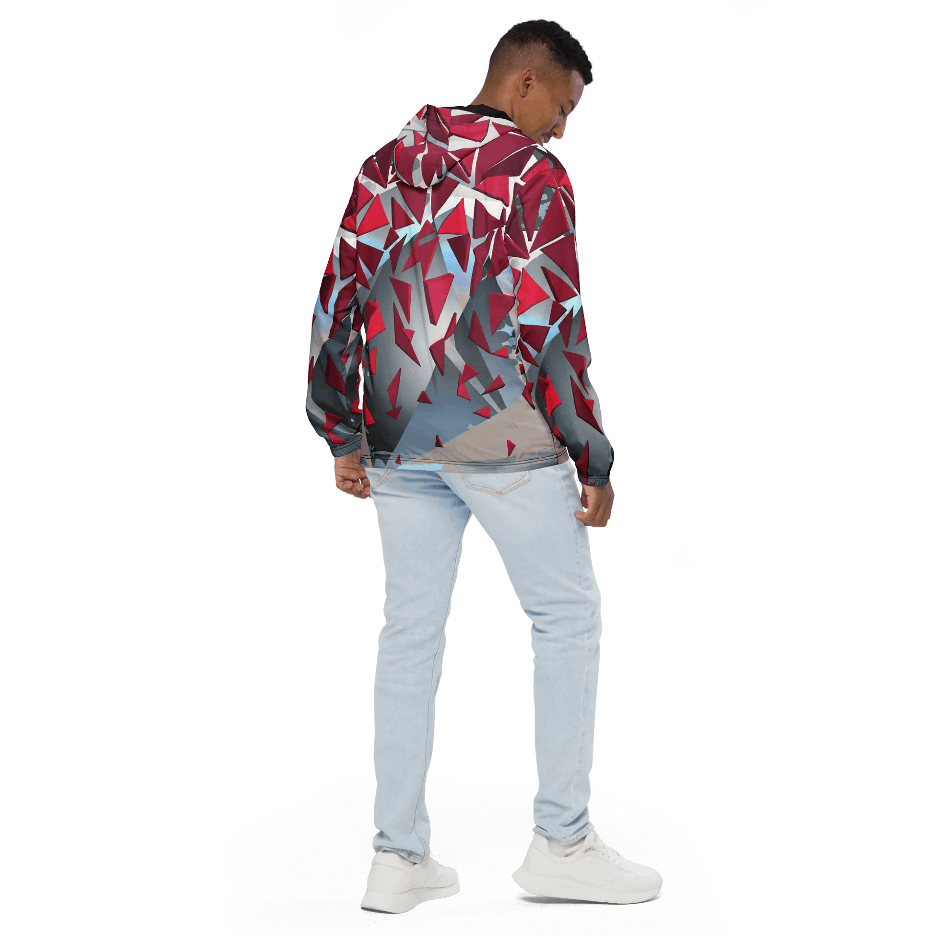 Storm braker windbraker, red and brue-grey product image (4)