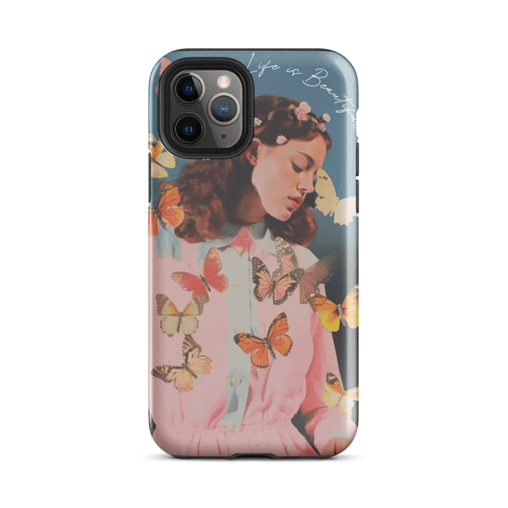 'Life is Beautiful' Butterfly Dreams iPhone® Tough Case product image (1)