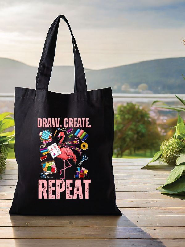 Draw. Create. Repeat Tote Bag product image (1)