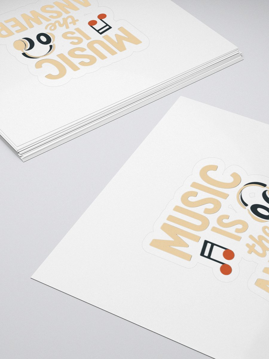 Music is the Answer Kiss Cut Stickers product image (4)
