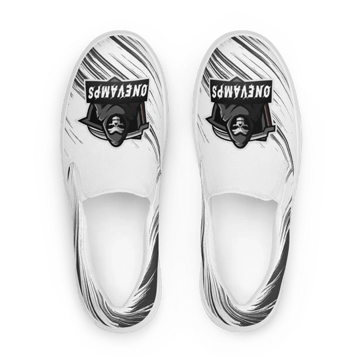 Men's Slip-On Canvas Shoes OneVamps Black and White product image (2)