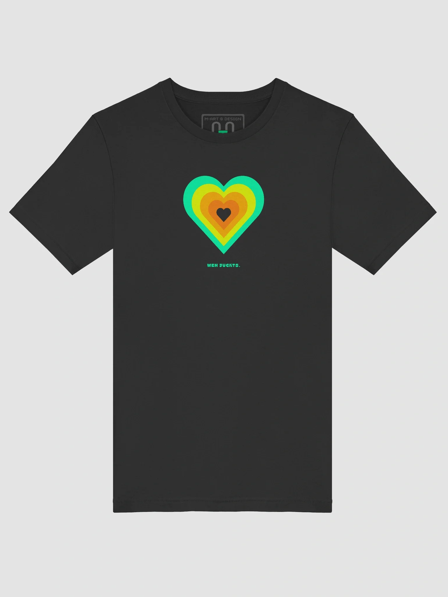 Cheeky heart T-Shirt "Wen juckts." - green orange product image (5)