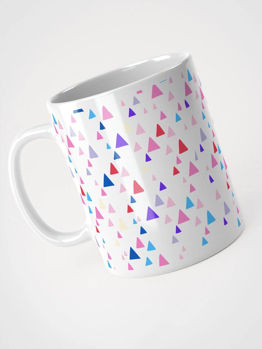 Multicolor Abstract Triangles White Mug product image (11)