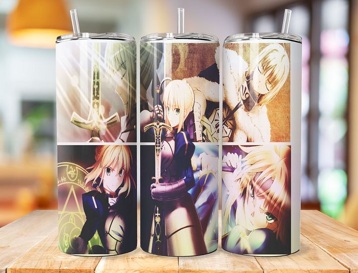 Saber 20 oz Stainless Steel Tumbler – Fate/stay night King of Knights Design product image (1)