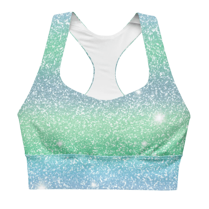Glitter Unicorn Texture Design Longline Sports Bra - 7 product image (1)